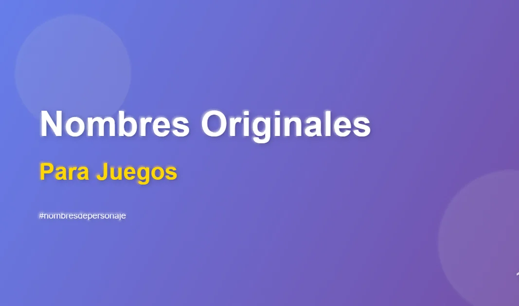 Cómo elegir nombres originales para juegos online