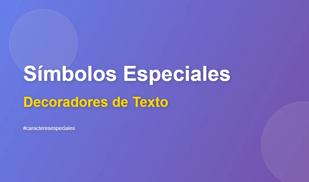 Símbolos Texto Especial