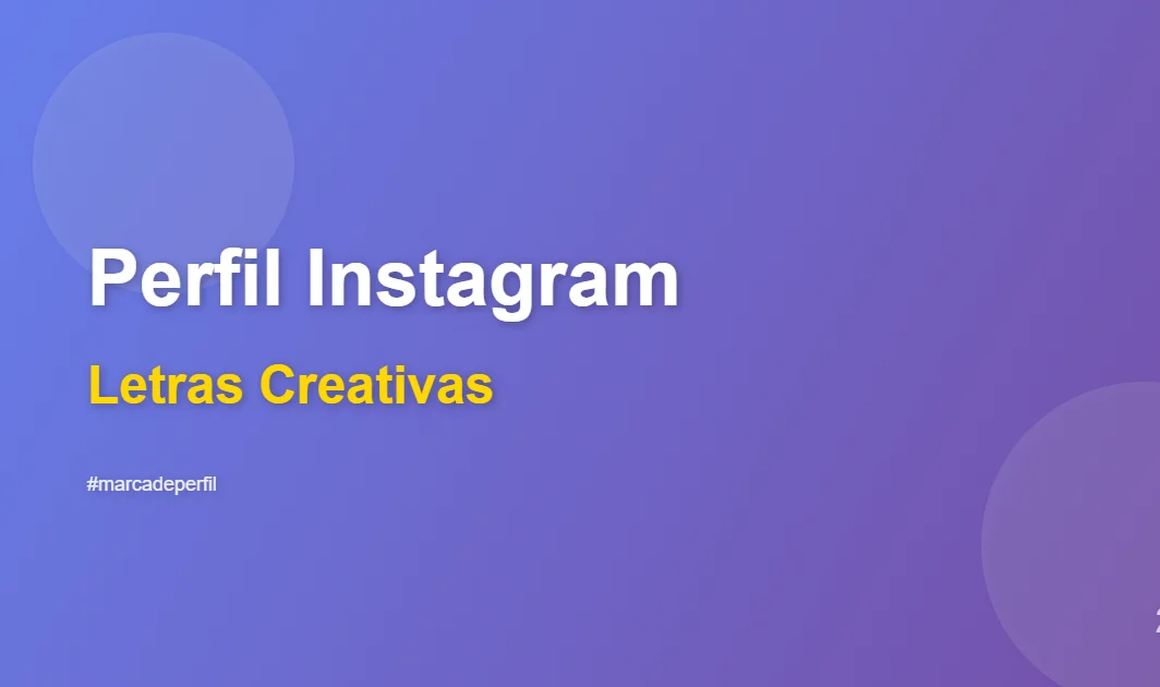 Crear un perfil creativo en Instagram con letras bonitas
