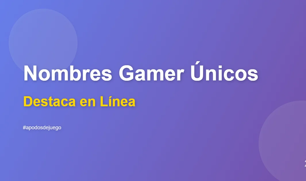 Nombres gamer únicos: cómo destacar en juegos online
